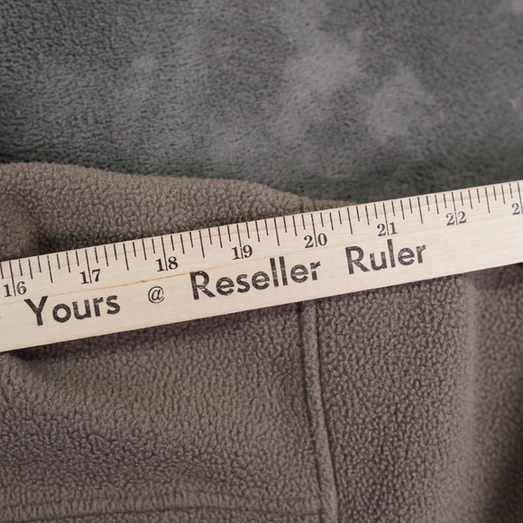 VTG ll Bean Fleece Jacket Mens Large Taupe Sunrise Over Katahdin Logo USA Made - Picture 11 of 14